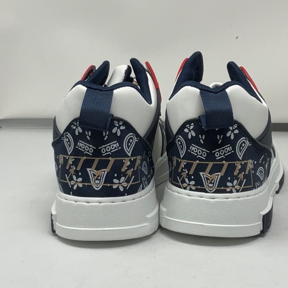 Men’s white and blue fashion sneakers, size 8.5 - Picture 6 of 9